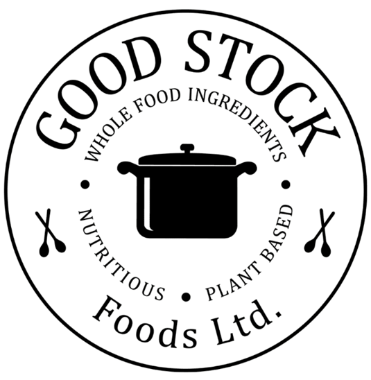 Good Stock foods logo in black and white