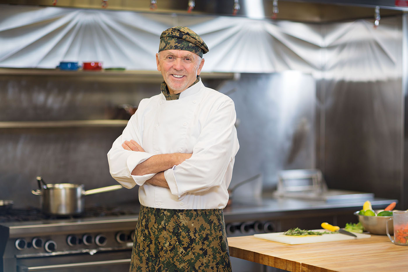Chef standing in a kitchen