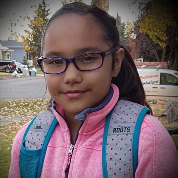 Loretta's daughter, Meadow, on her way to school