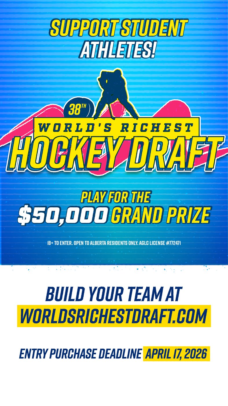 38th World's Richest Hockey Draft graphic with text