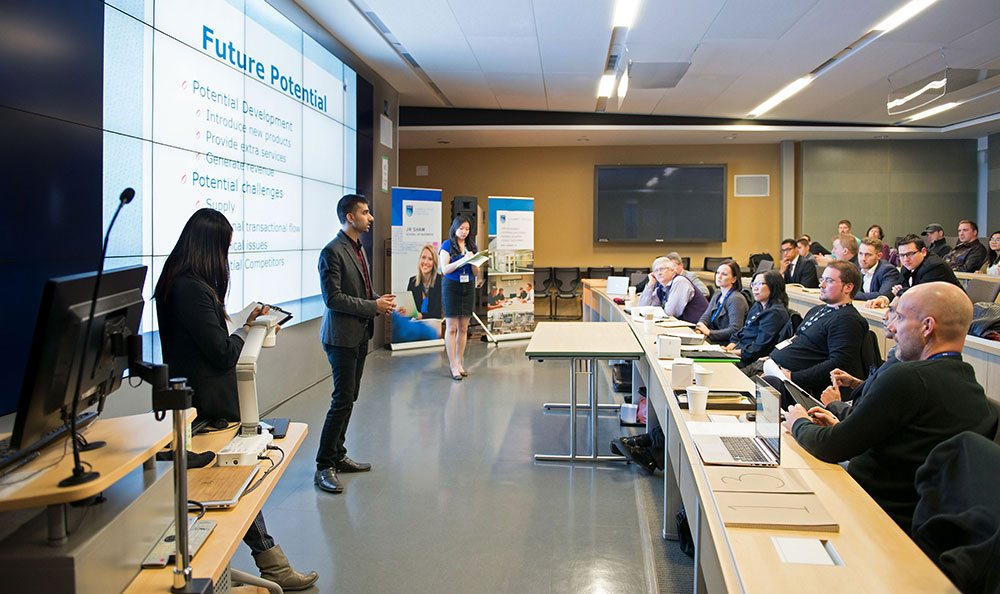 NAIT students presenting in a case competition
