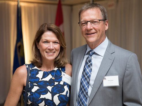 Deborah and Brent Hesje at an event on NAIT's main campus.