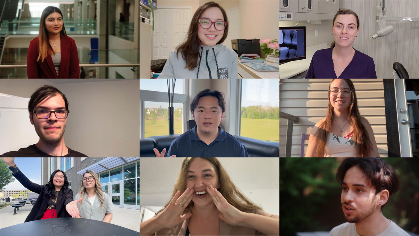 screenshots of student submitted videos